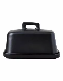 Maxwell & Williams Epicurious Gift Boxed Butter Dish Black
