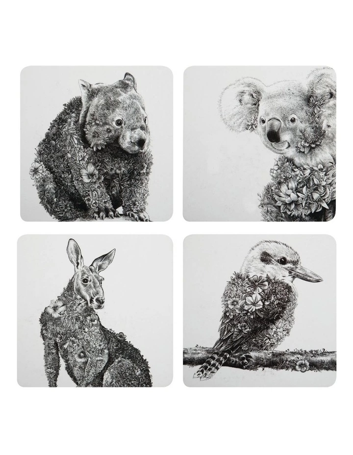 Maxwell & Williams Marini Ferlazzo Animals of Australia Set of 4 10.5cm Cork Back Coaster 1 Maxwell & Williams Marini Ferlazzo Animals of Australia Set of 4 10.5cm Cork Back Coaster