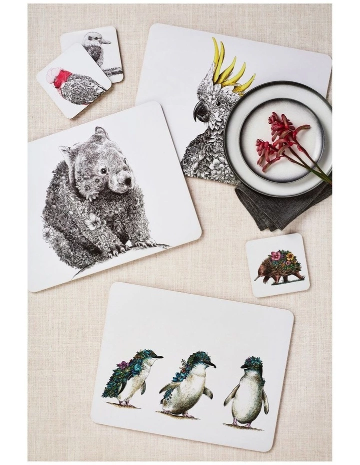 Maxwell & Williams Marini Ferlazzo Animals of Australia Set of 4 10.5cm Cork Back Coaster 2 Maxwell & Williams Marini Ferlazzo Animals of Australia Set of 4 10.5cm Cork Back Coaster - Image 2