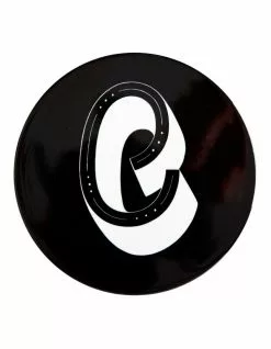 Maxwell & Williams The Letterettes Ceramic 10.5cm C Gift Boxed Round Coaster Black