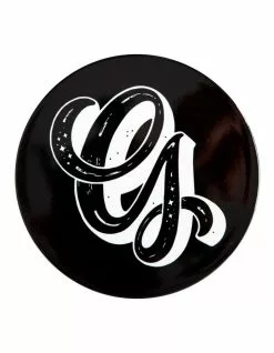 Maxwell & Williams The Letterettes Ceramic 10.5cm G Gift Boxed Round Coaster Black