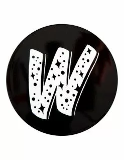 Maxwell & Williams The Letterettes Ceramic 10.5cm W Gift Boxed Round Coaster Black