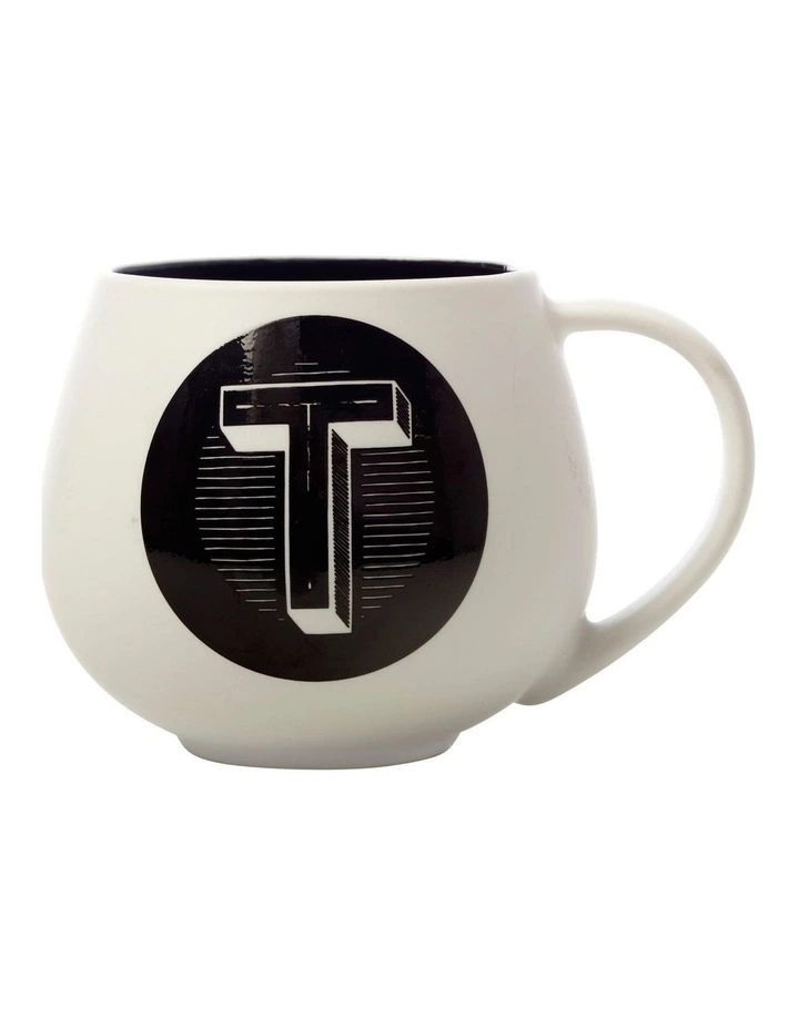 Maxwell & Williams The Letterettes 450ml T Snug Mug Gift Boxed White 1 Maxwell & Williams The Letterettes 450ml T Snug Mug Gift Boxed White