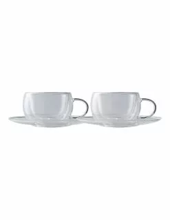 Maxwell & Williams Blend Double Wall 80ml 2pc Gift Boxed Cup & Saucer Set