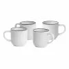 Salt&Pepper Hana Set of 4 350ml Bistro Mug White