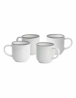 Salt&Pepper Hana Set of 4 350ml Bistro Mug White