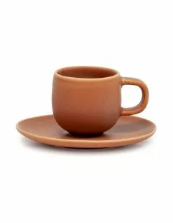 Salt&Pepper Hue Espresso 85ml Cup & Saucer Set Rust