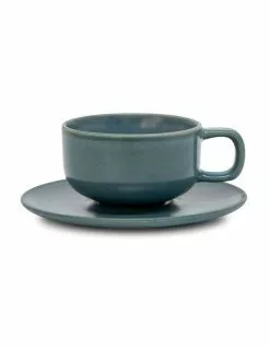 Salt&Pepper Hue 200ml Tea Cup & Saucer Set Sage