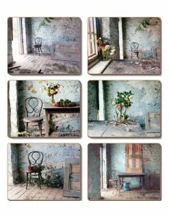 Cinnamon Blue Room set of 6 Placemats