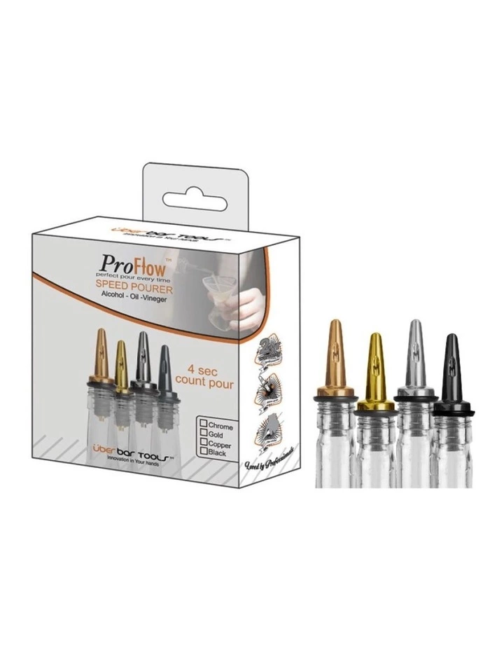 Uber Bar Tools Proflow Pack Chrome (4 Pce) (W/ Snap-On Protector/Mesaures) 1 Uber Bar Tools Proflow Pack Chrome (4 Pce) (W/ Snap-On Protector/Mesaures)