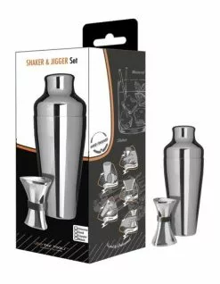 Uber Bar Tools Shaker & Jigger Set Chrome