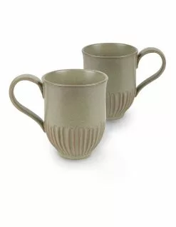 Robert Gordon Olive Crafted 400ml Mug Set 2