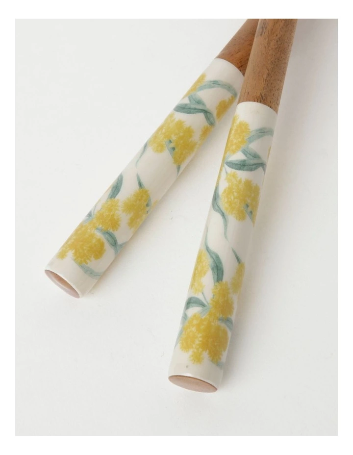 Australian House & Garden Summer Wattle Salad Server Set 2 4 Australian House & Garden Summer Wattle Salad Server Set 2 - Image 4