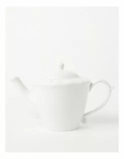 Heritage Scalloped Teapot White