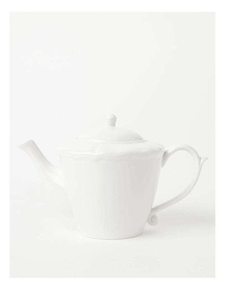 Heritage Scalloped Teapot White 1 Heritage Scalloped Teapot White