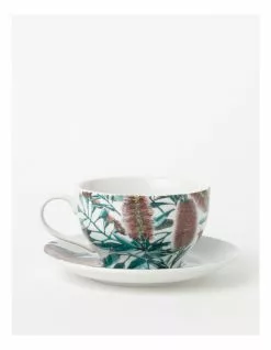 Heritage Australian Large Floral Teacup & Saucer Multi