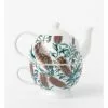 Heritage Australian Floral Teapot for One White