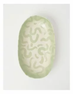 Vue Swirl Oval Platter Large Green