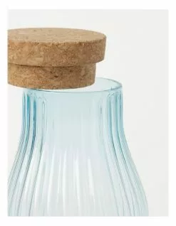 Vue Palma Carafe With Cork Lid Blue 1.1 Litre -Dining Sales 829013140 3 720x928