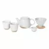 Robert Gordon Ritual Collection Coffee Set - Speckled White with raw speckled clay