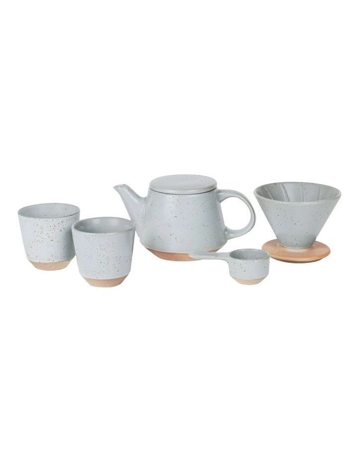 Robert Gordon Ritual Collection Coffee Set - Matt Grey Blue with raw speckled clay 1 Robert Gordon Ritual Collection Coffee Set - Matt Grey Blue with raw speckled clay