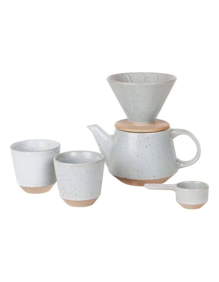 Robert Gordon Ritual Collection Coffee Set - Matt Grey Blue with raw speckled clay 2 Robert Gordon Ritual Collection Coffee Set - Matt Grey Blue with raw speckled clay - Image 2