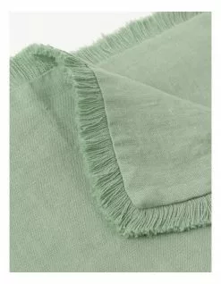 Australian House & Garden Fringed Linen Placemat Green -Dining Sales 830028430 3 720x928