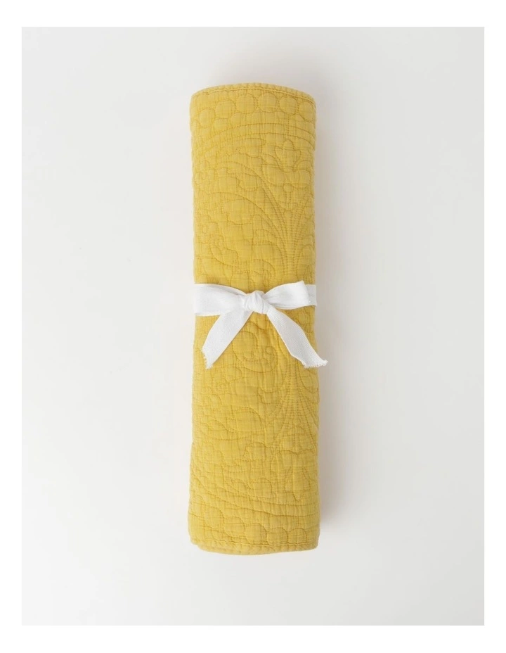 Heritage Quilted Table Runner Lemon 2 Heritage Quilted Table Runner Lemon - Image 2