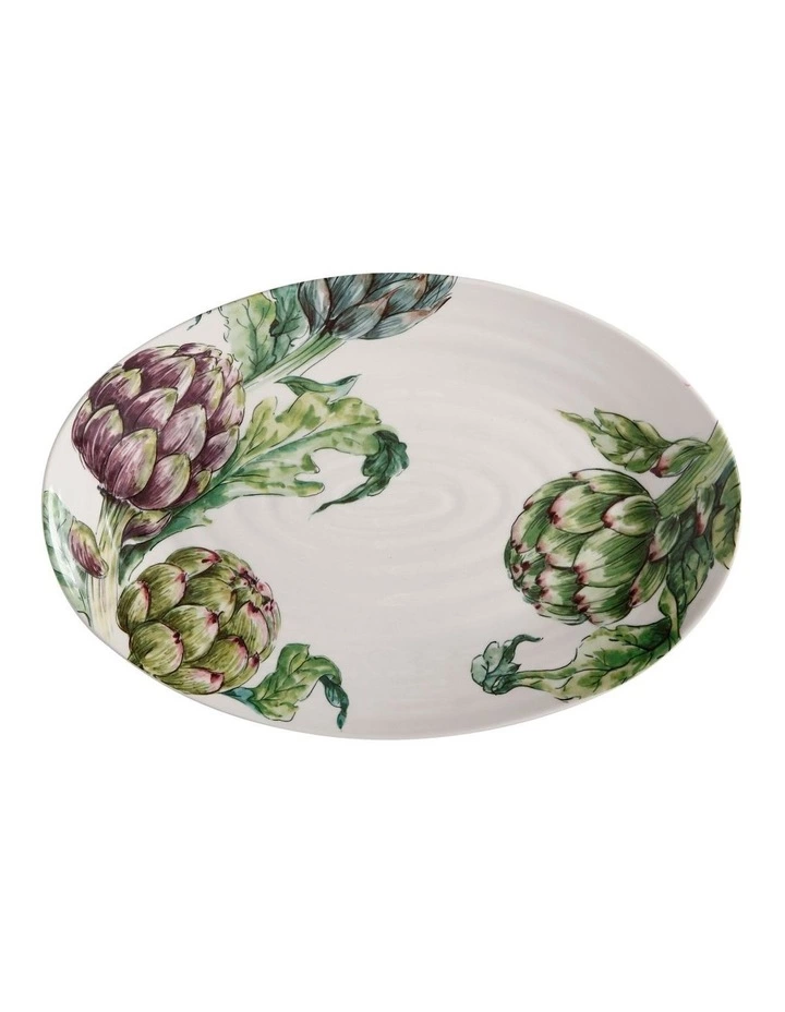Casa Domani Carciofi Oval Platter 38x26cm 1 Casa Domani Carciofi Oval Platter 38x26cm