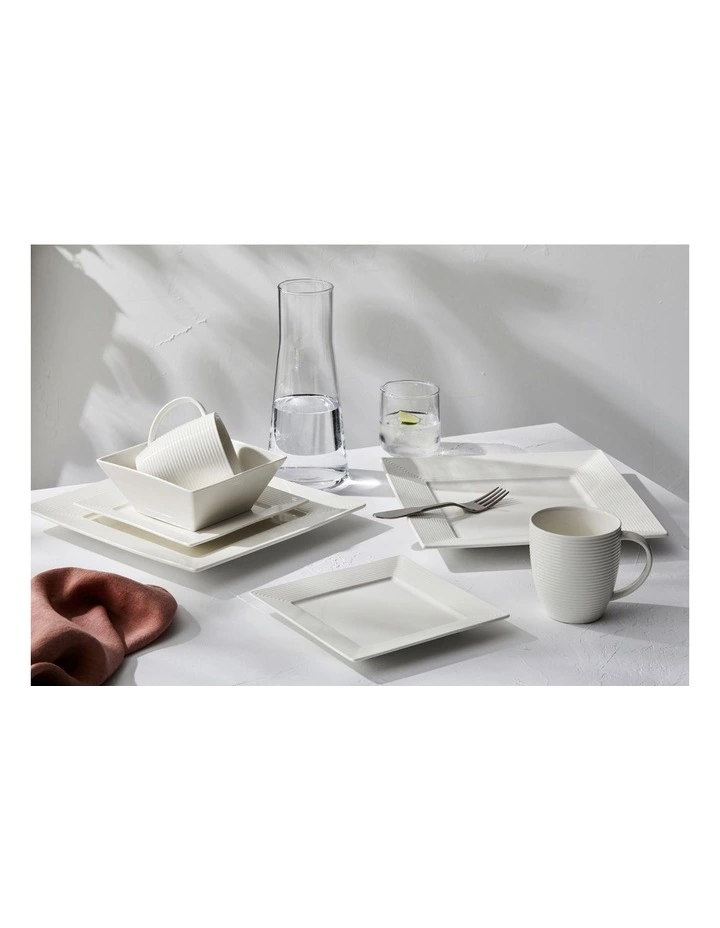 Casa Domani Casual White Evolve Square Dinner Set 16pc Gift Boxed 2 Casa Domani Casual White Evolve Square Dinner Set 16pc Gift Boxed - Image 2