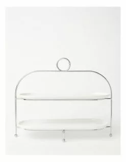 Heritage Tea Party Serving Stand Set Of 2 Oval Plates