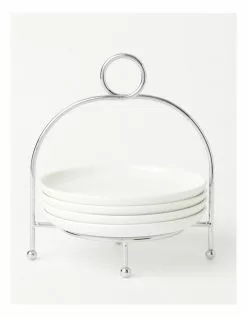 Heritage Tea Party Serving Stand Set Of 4 Plates