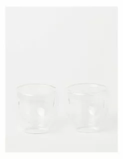 The Cooks Collective Double Wall Glass Espresso 80ml Set of 2