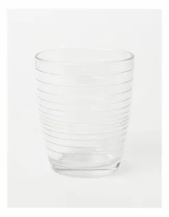 Vue Edith Small Ribbed Glass 340ml Set Of 6