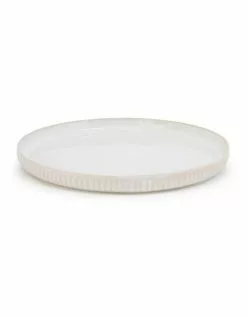Salt&Pepper Amana Round Platter - 33cm - White