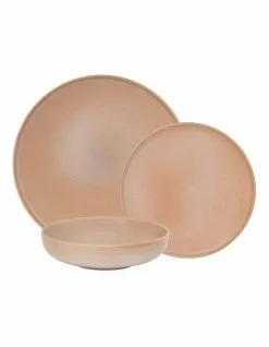 Salt&Pepper Hue Dinner Set - 12 Piece - Toffee