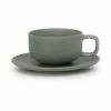 Salt&Pepper Hue Tea Cup & Saucer - 200ml - Leaf