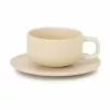 Salt&Pepper Hue Tea Cup & Saucer - 200ml - Butter