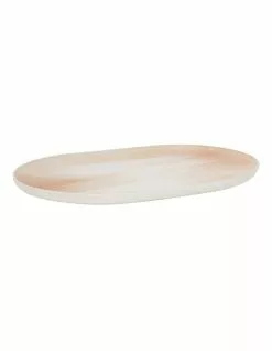 Salt&Pepper Kanoko Rectangle Platter - 40cm - Pink