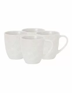 Salt&Pepper Napier Mug Set - 330ml - Set Of 4 - New White
