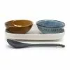 Salt&Pepper Osaka 4 Piece Set 20cm Dish2x10cm Bowl And Spoon - Stone