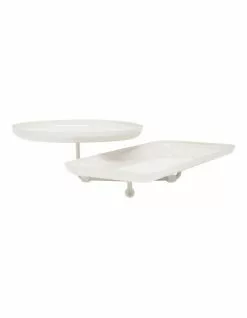 Salt&Pepper Amana 2 Tier Stand - White