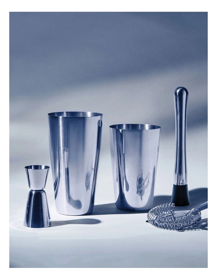 Salt&Pepper Bond Boston Shaker Set - 5 Piece - Silver 2 Salt&Pepper Bond Boston Shaker Set - 5 Piece - Silver - Image 2