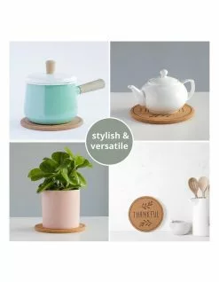 Life Tree Cork Trivets 4 Pack - 18.5cm -Dining Sales 848670670 5 720x928