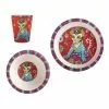 Maxwell & Williams Donna Sharam Rainbow Jungle Children's Bamboo Tiggy & Tiny 3pc Dinner Set Gift Boxed