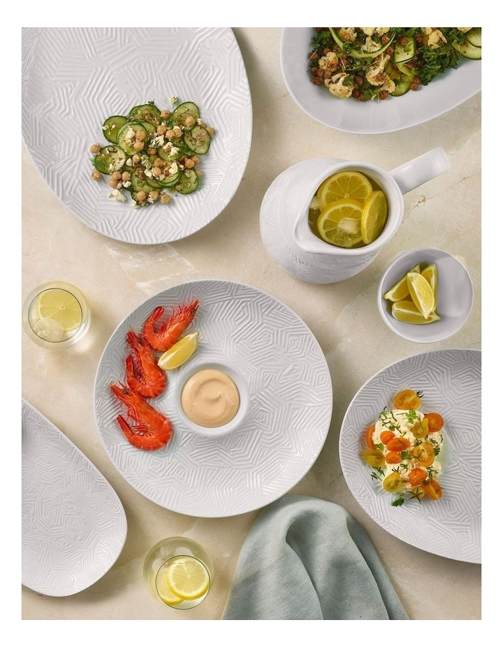 Maxwell & Williams Dune Oval Platter 36x27cm White Gift Boxed 2 Maxwell & Williams Dune Oval Platter 36x27cm White Gift Boxed - Image 2