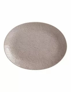 Maxwell & Williams Dune Oval Platter 36x27cm Taupe Gift Boxed