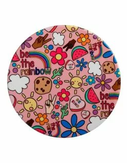 Maxwell & Williams Kasey Rainbow Be Kind Ceramic Coaster 10cm Rainbow