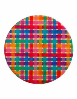 Maxwell & Williams Kasey Rainbow Be Kind Ceramic Coaster 10cm Plaid