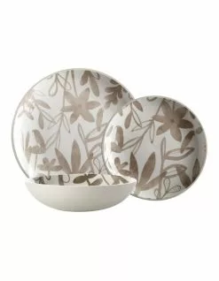 Maxwell & Williams Marc Martin Dusk Dinner Set 12pc Taupe Boxed